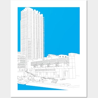 Barbican, London illustration Posters and Art